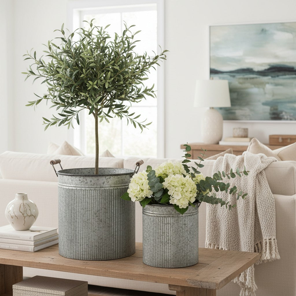 Ribbed Galvanized Buckets