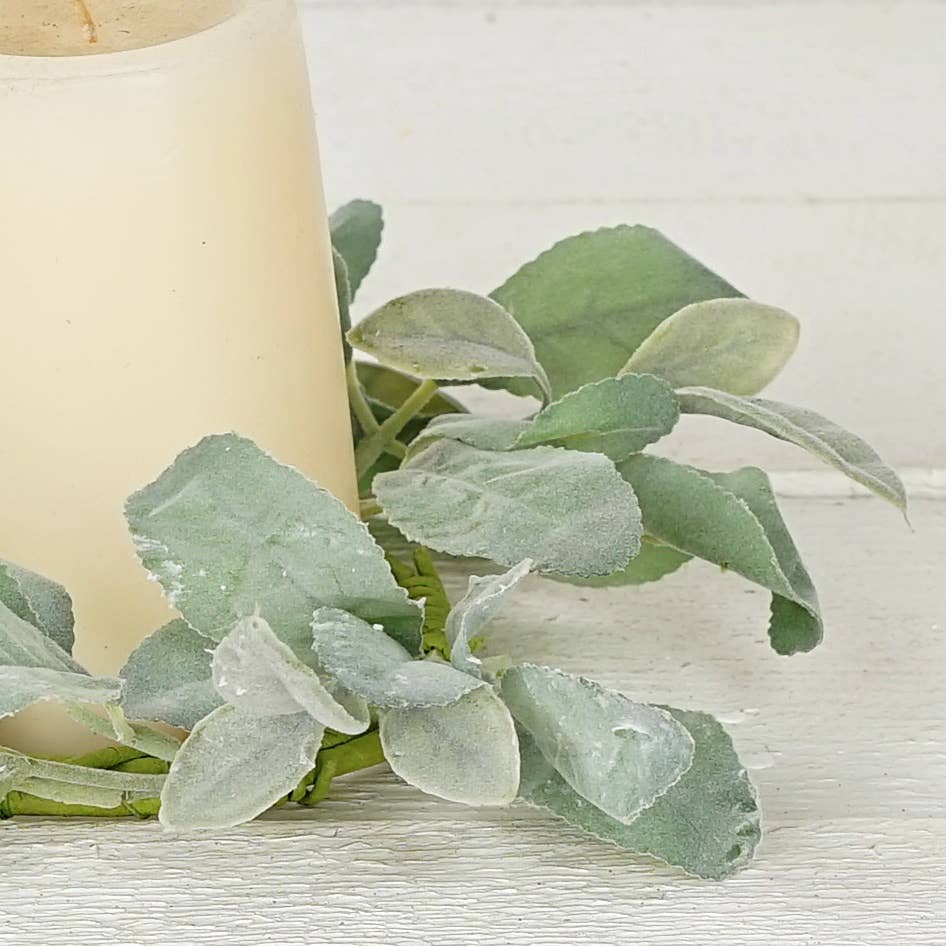 Lambs Ear Candle Ring - 3.5"