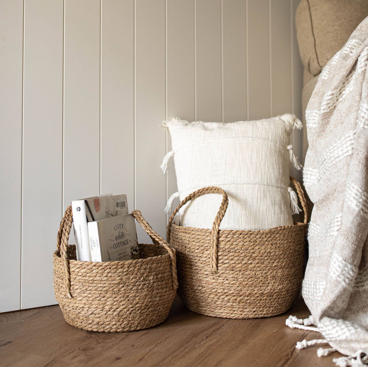 Lina Natural Woven Basket (Small)