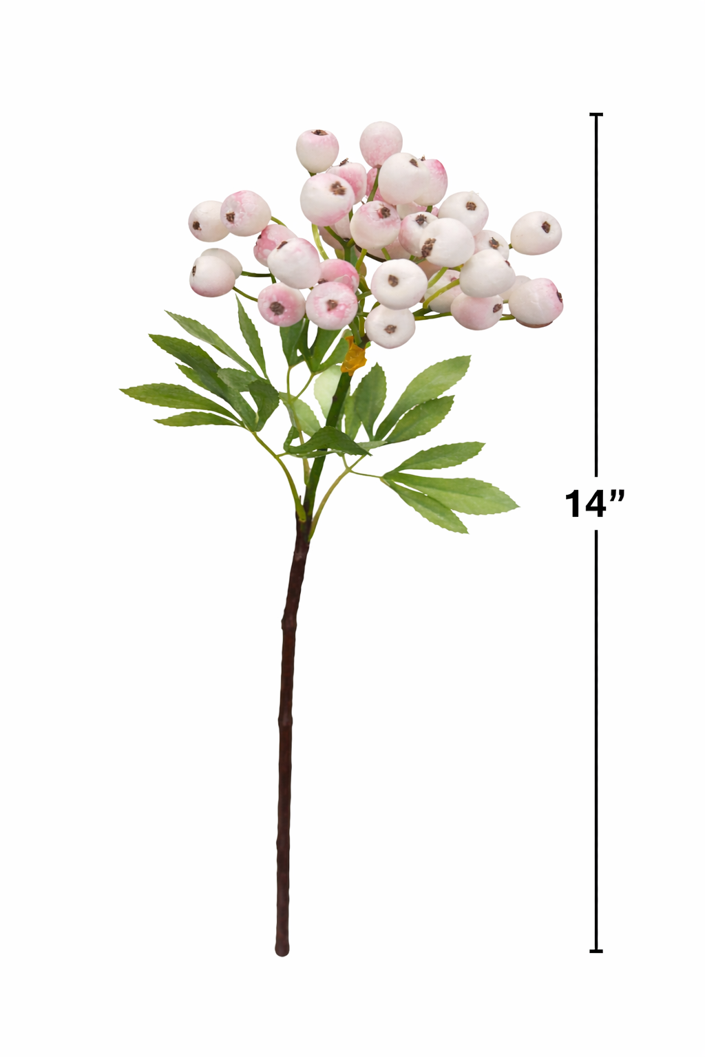 White Pink Berry Pick - 14"