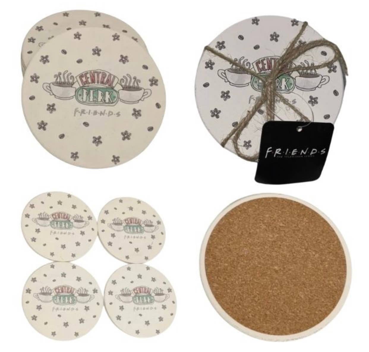 F.R.I.E.N.D.S. Central Perk Ceramic Coasters - 4 pack