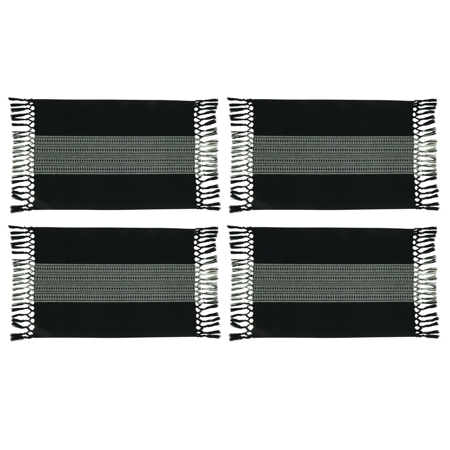Black Stripe Placemat - 14"x20"