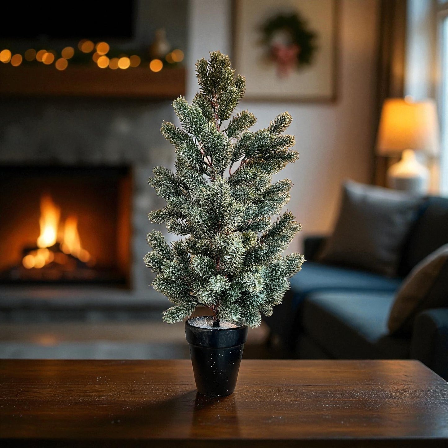 Large Frosted Spruce Tree - 20"
