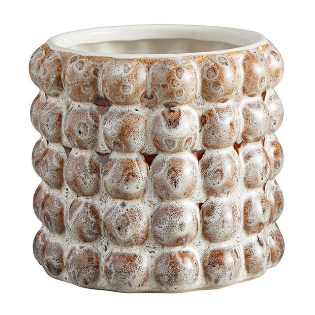Faded Brown Bubble Planter - 6"