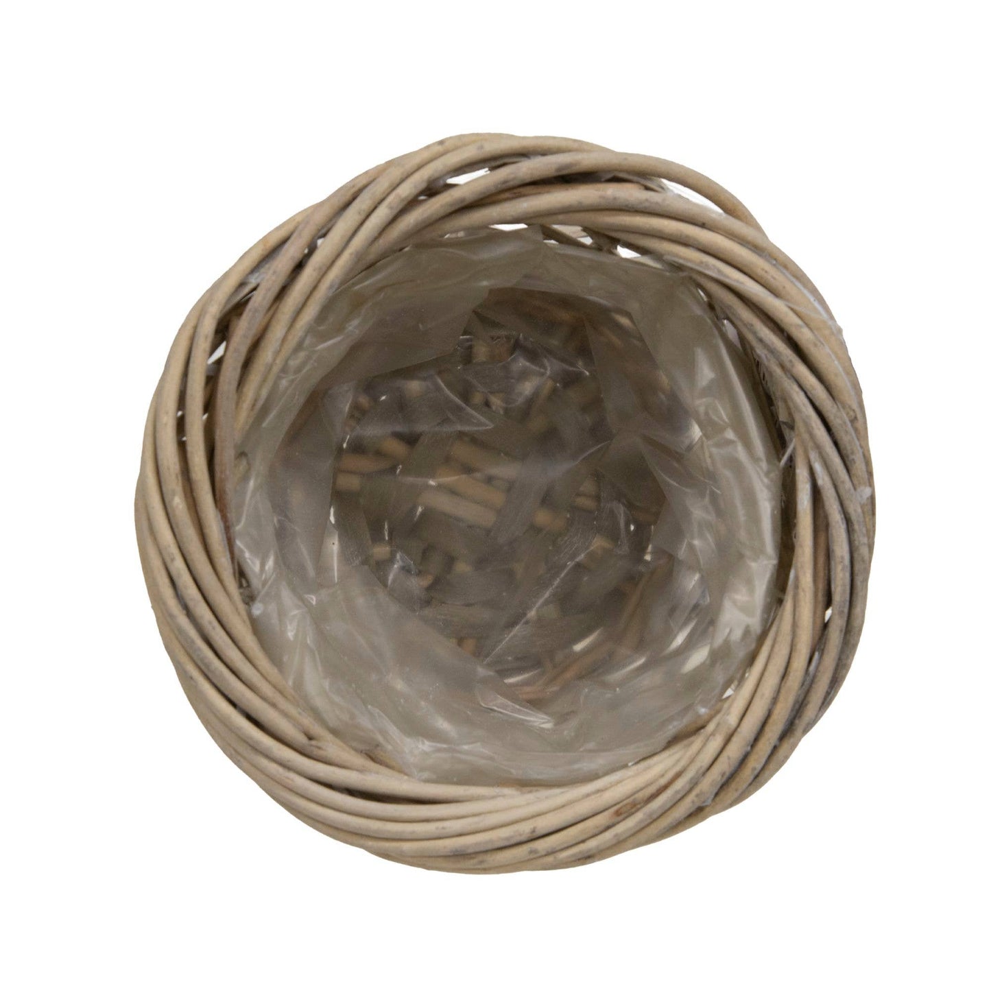 Split Willow Basket w/ Plastic Liner - 4"