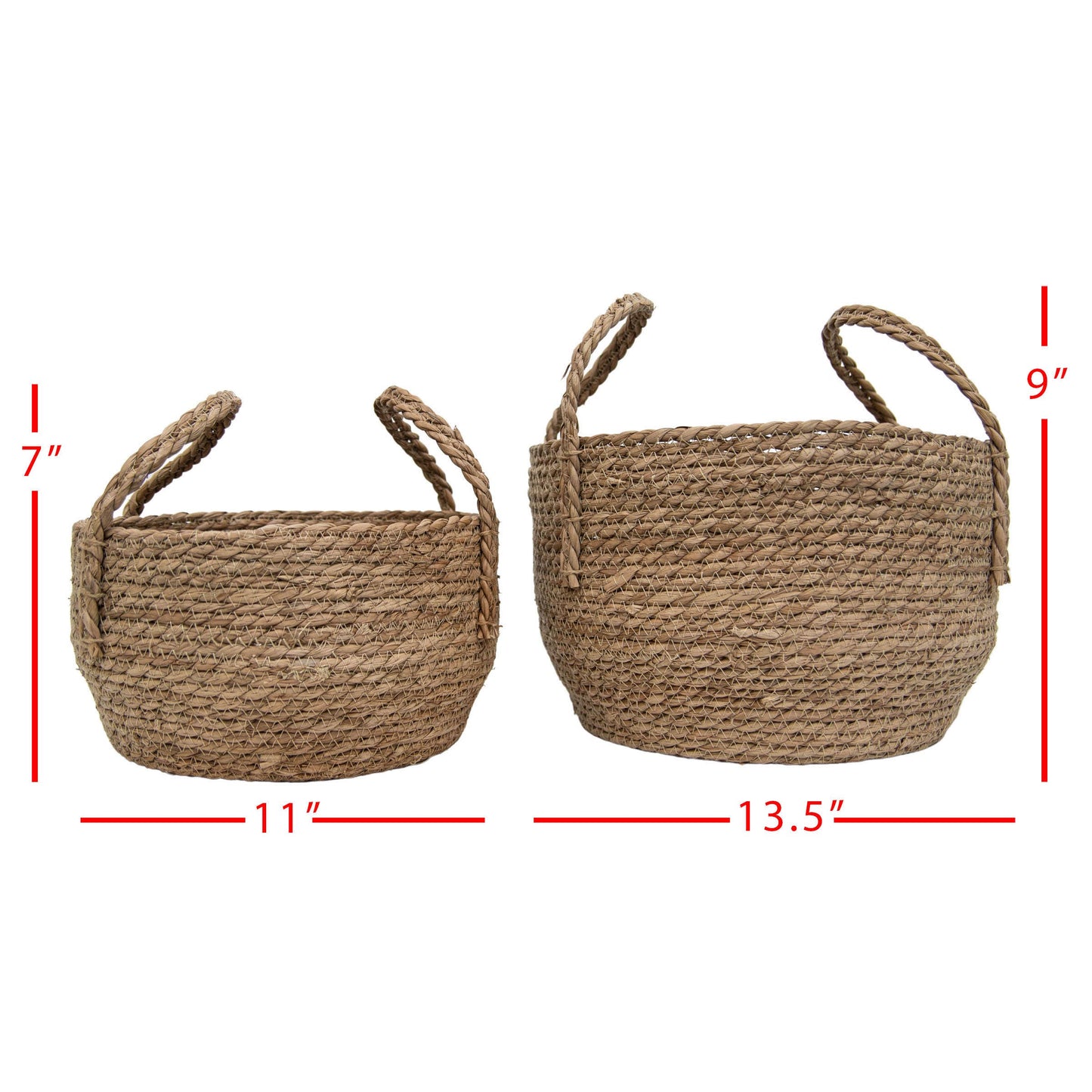 Lina Natural Woven Basket (Large)