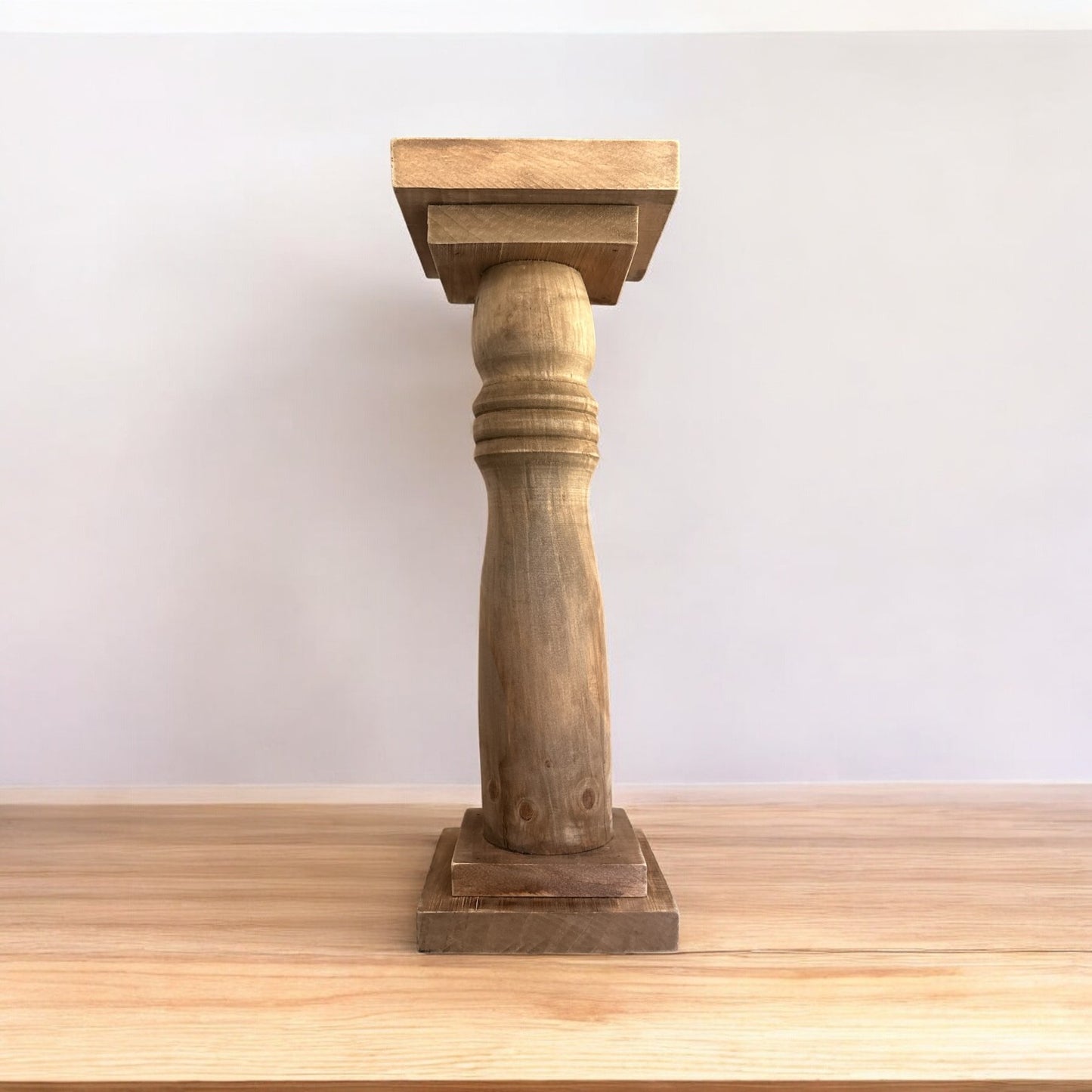 Wooden Rustic Pillar Candle Holders