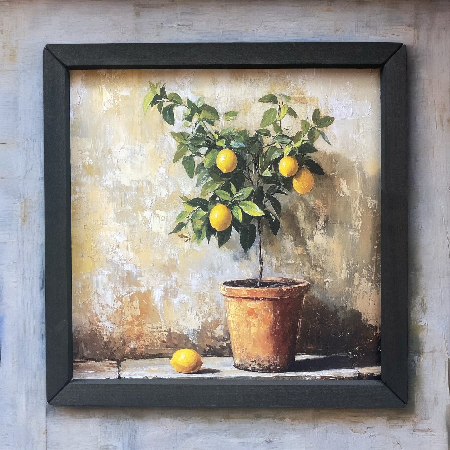 Lemon Tree Box Frame Art - 12"x12"