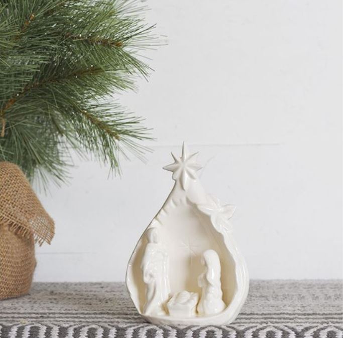 Ceramic Nativity Scene - 7"