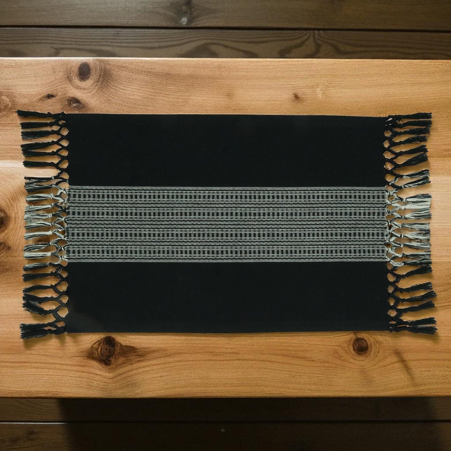 Black Stripe Placemat - 14"x20"