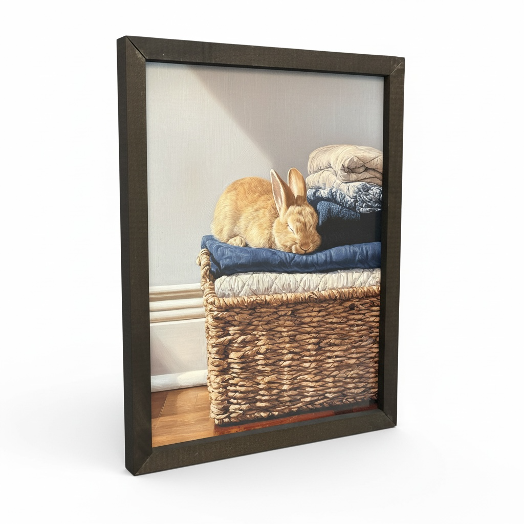 Sleeping Bunny Box Art - 12"x16"