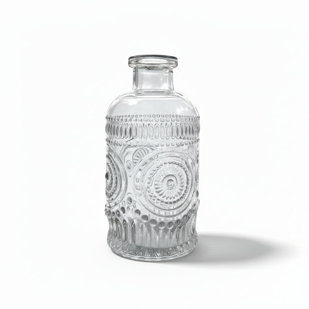 Clear Vintage Design Bottle - 5"