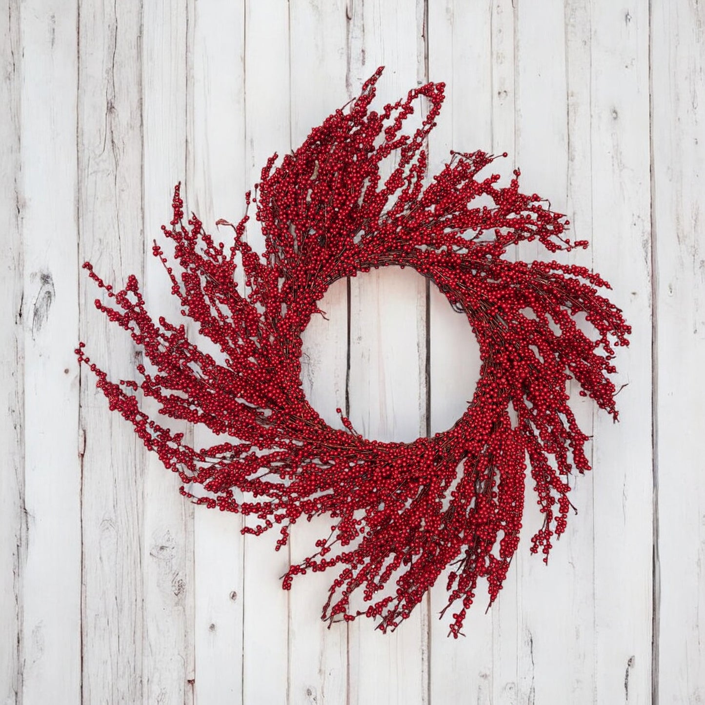 Deluxe Mini Red Berry Twig Wreath - 26"