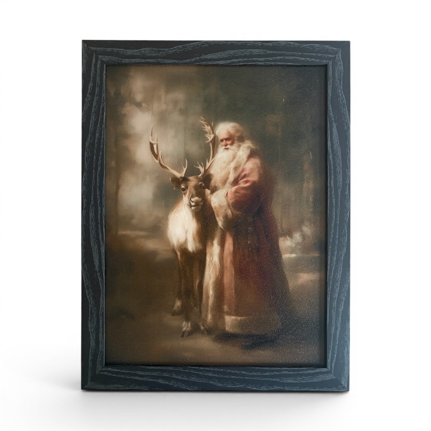 Long Red Coat Vintage Christmas Wall Art - 14"x18"