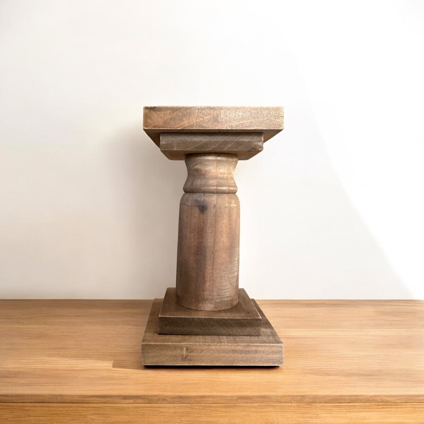 Wooden Rustic Pillar Candle Holders