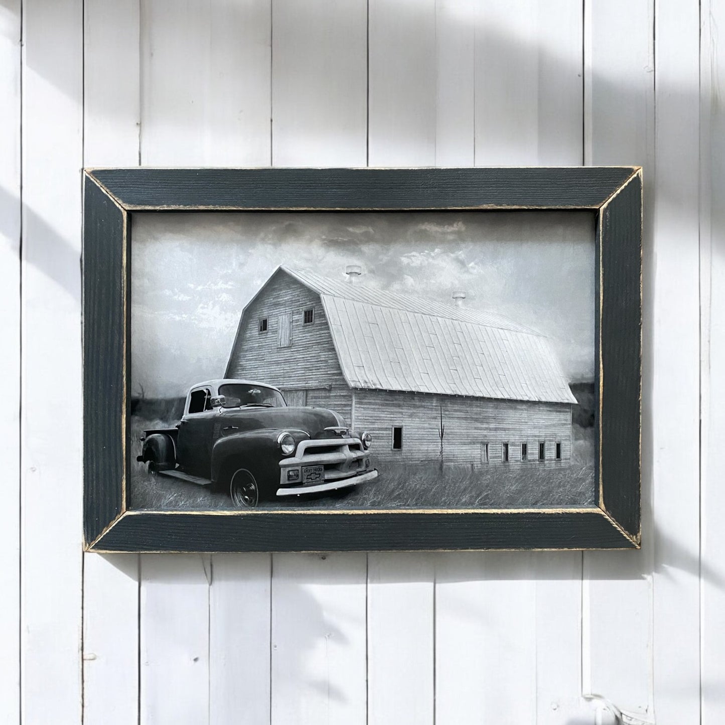 Chevy Truck and Barn Artwork - 12”x18”