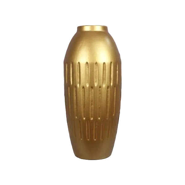 Ceramic Gold Vase - 10"