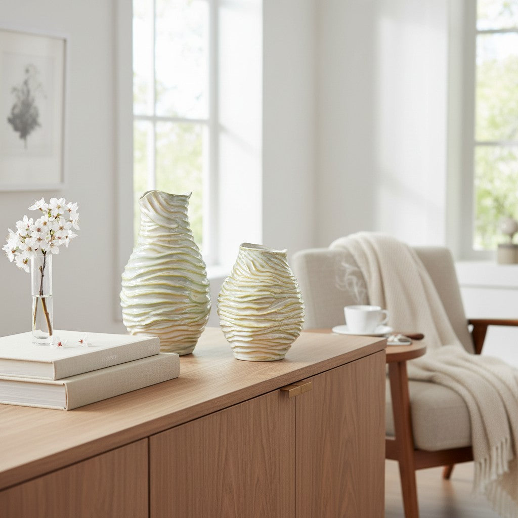 Coral Porcelain Vases