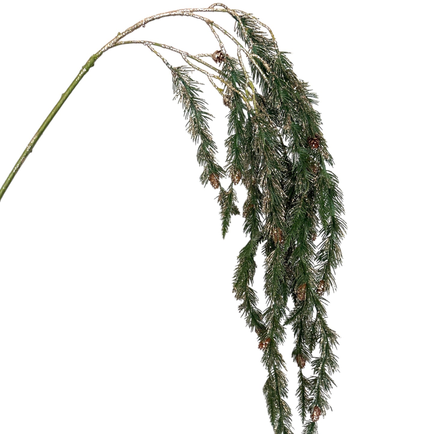 Needle Pine Glittered Weeping Spray - 45"