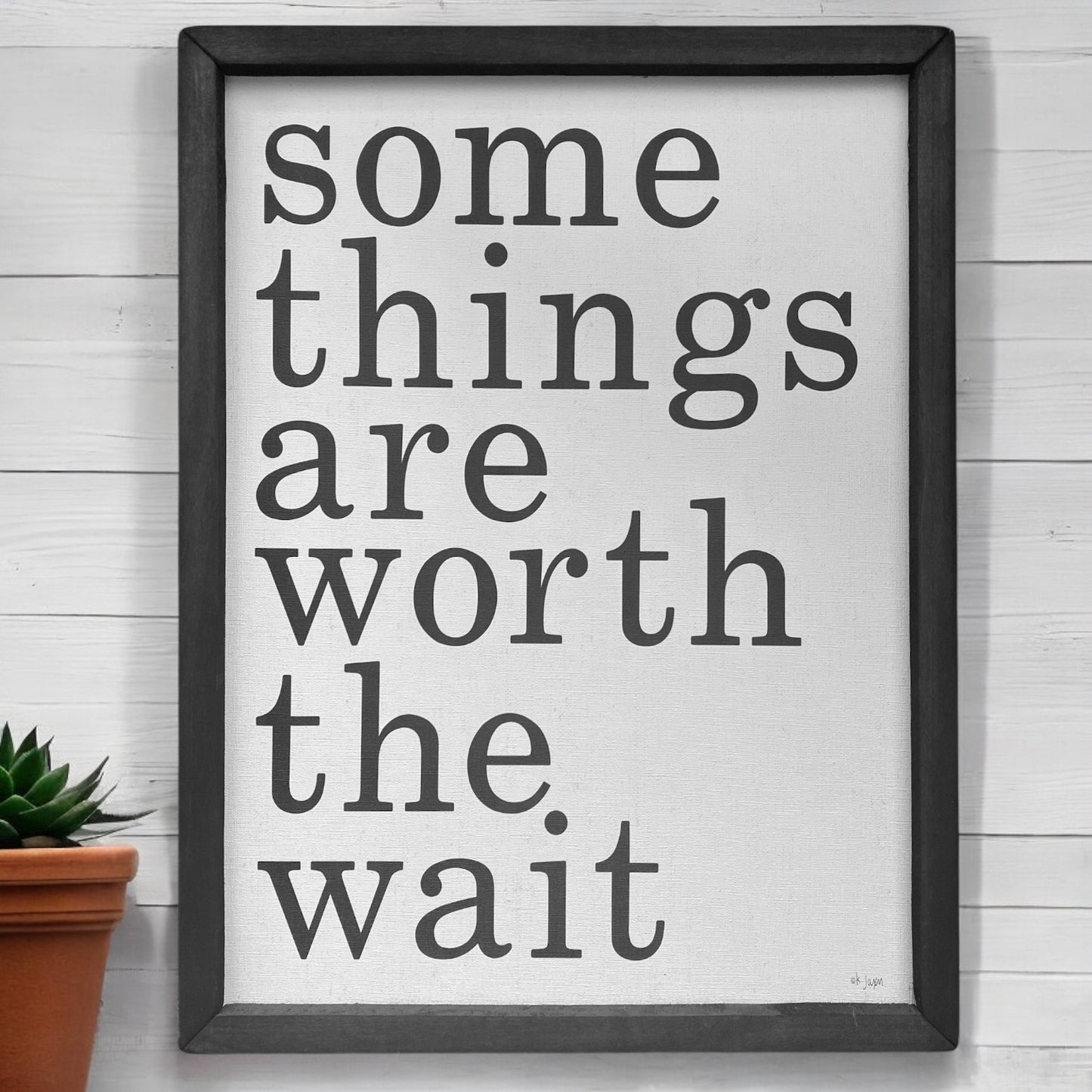 Worth the Wait Canvas Box Frame - 18"x24"