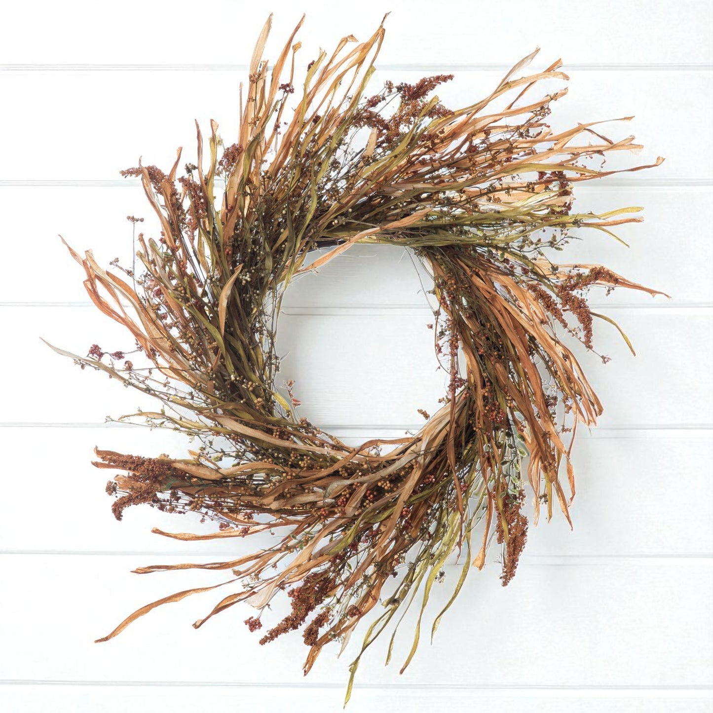 Grass & Statis Wreath - 12"