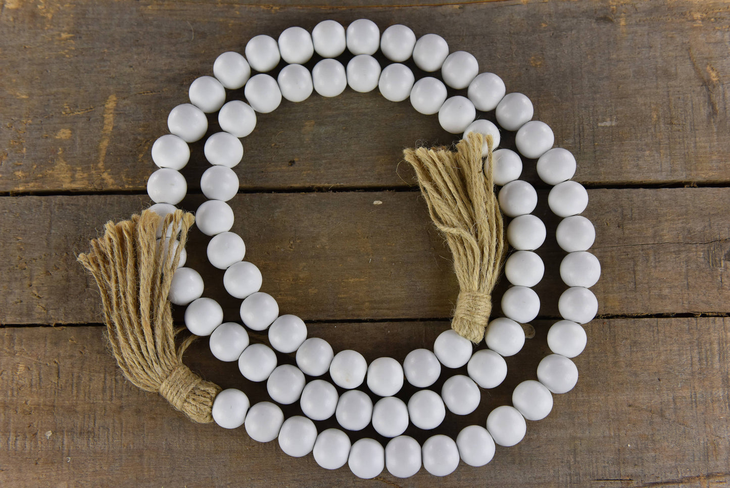 White Beaded Garland approx 60in