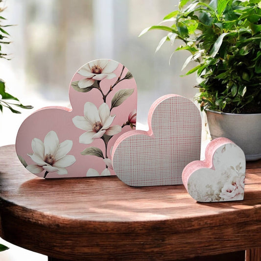 Valentine’s Day Wood Hearts - Cottage Style