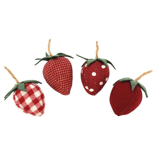 Plush Strawberries - Set of 4