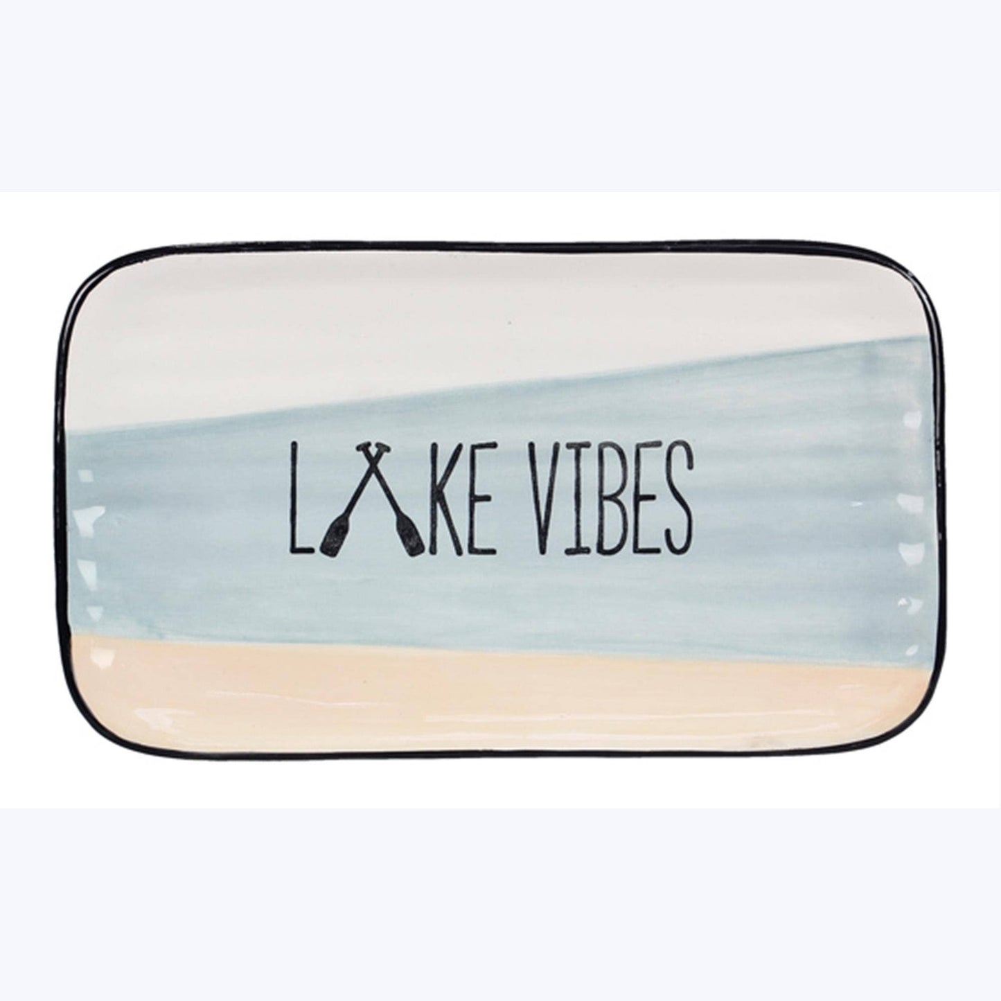 Ceramic Lake Vibe Trinket Dish - 6" x 3.5"