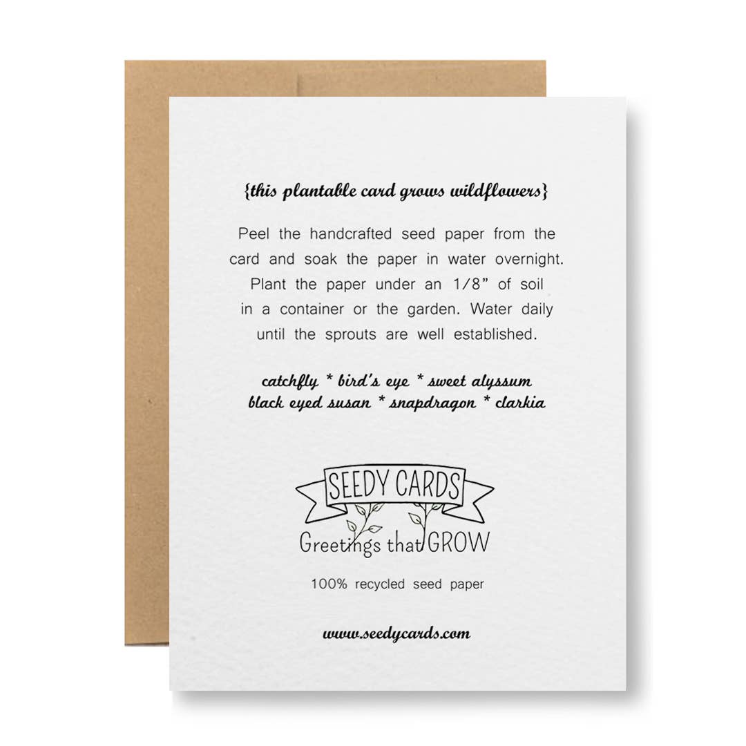 Plantable Seed Paper Greeting Card - ...little lady