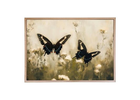 Butterfly Pair Framed Artwork - 18”x18”