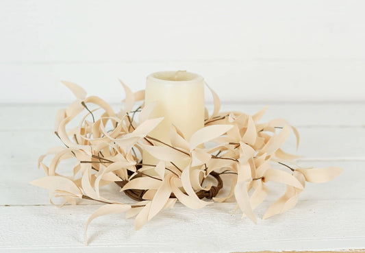 Buttercup Herb Leaves Candle Ring - 3.5"