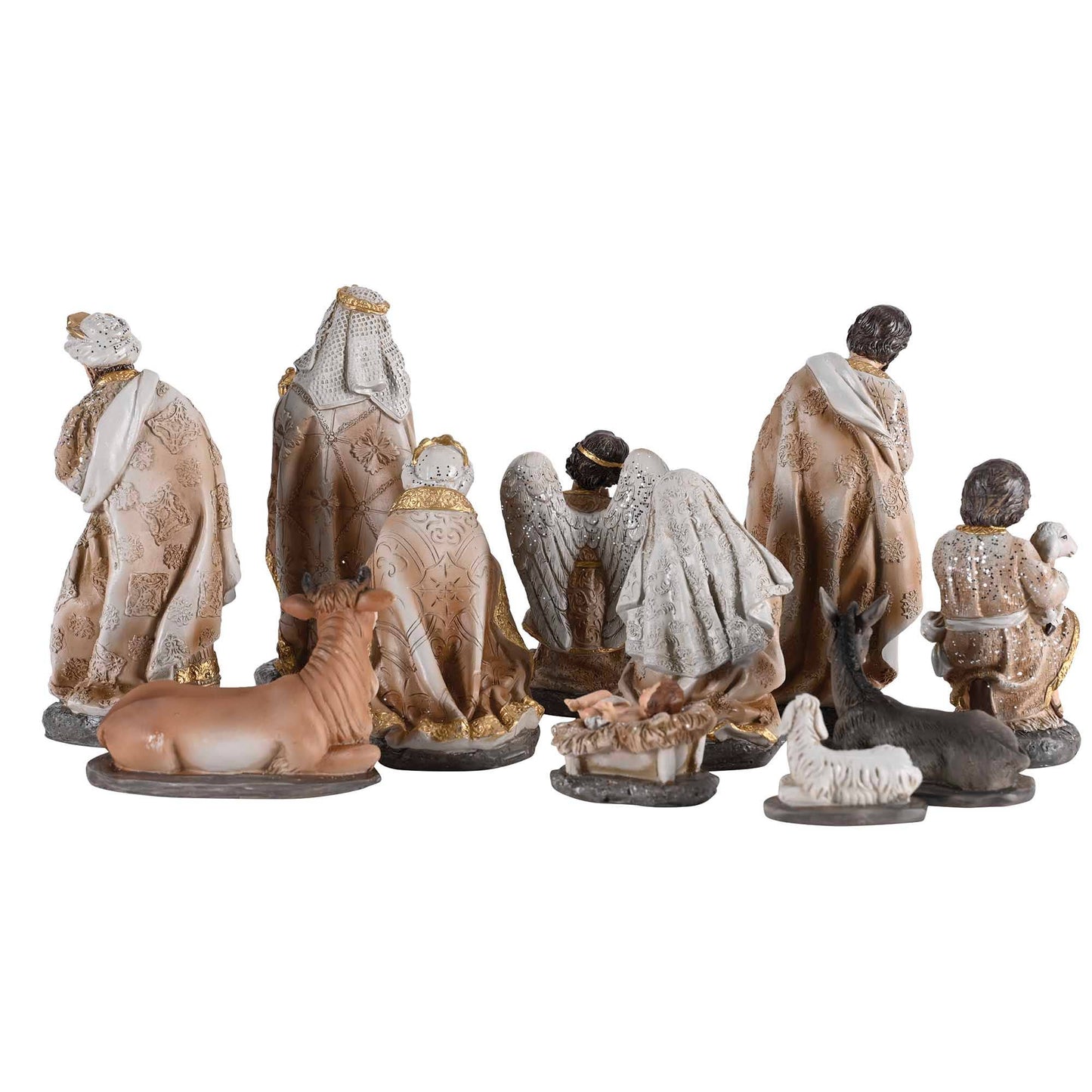 Nativity Set - 11 Pieces with Removeable Jesus - 5.5"