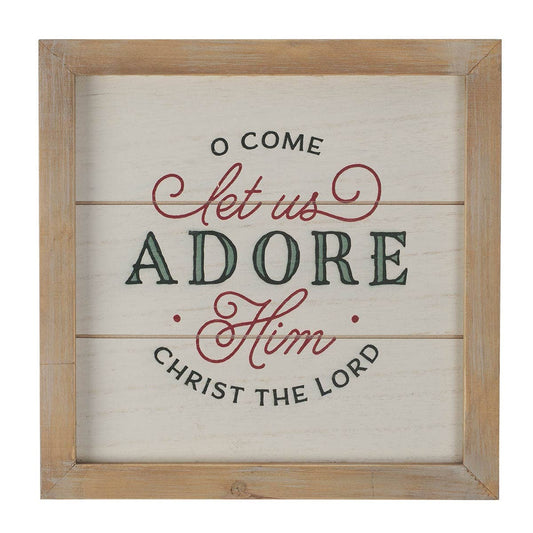 O Come Let Us Adore Him Artwork - 10"x10"