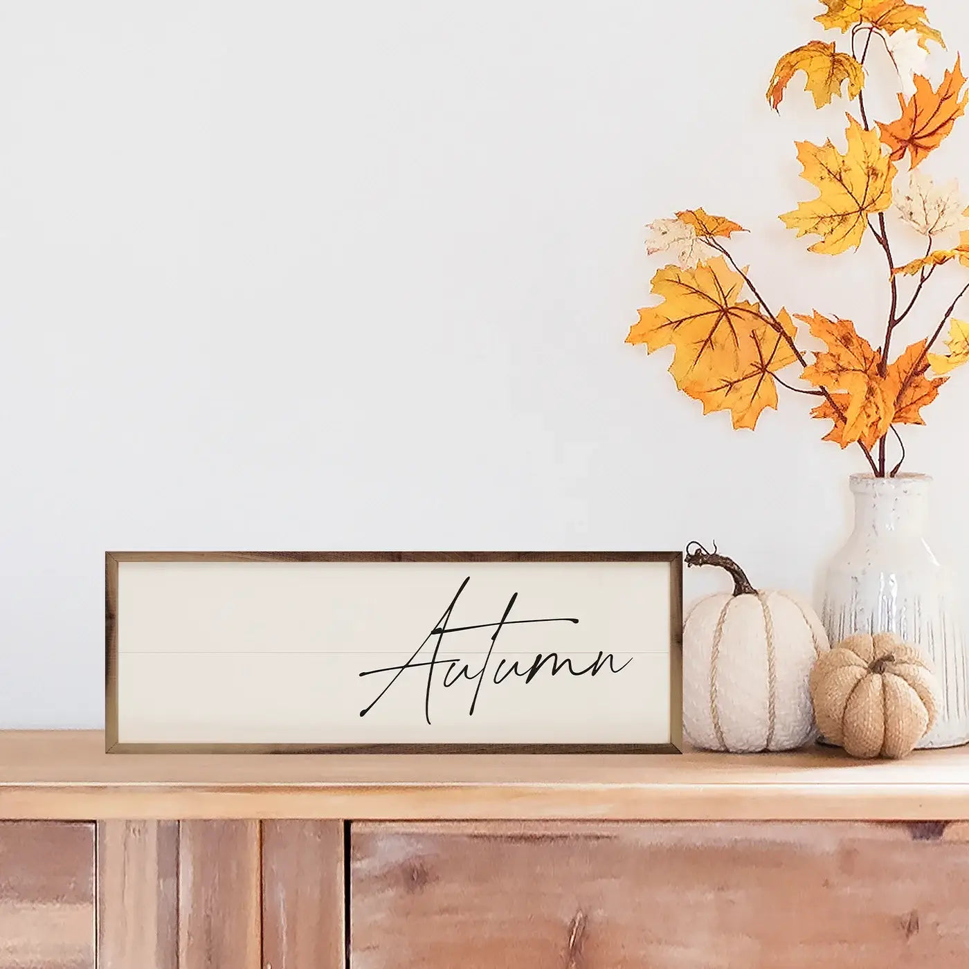 Autumn Script Sisgn - 12"x4"