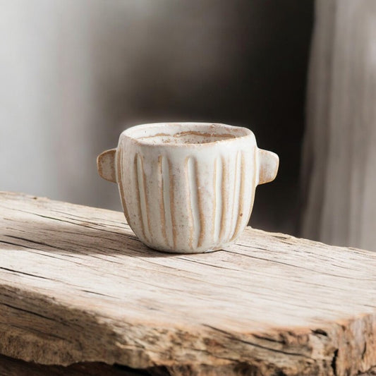Mini Cream Pot with Handles - 3"