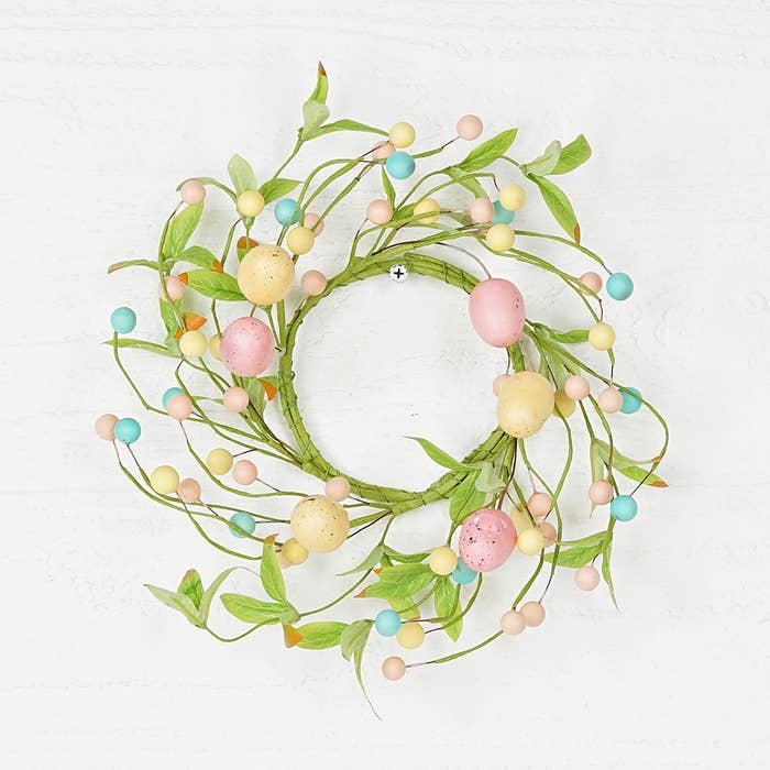 Easter Pastel Eggs Candle Ring - 3.5"