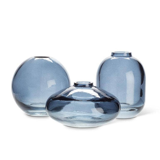 Small Dark Navy Blue Bud Vases