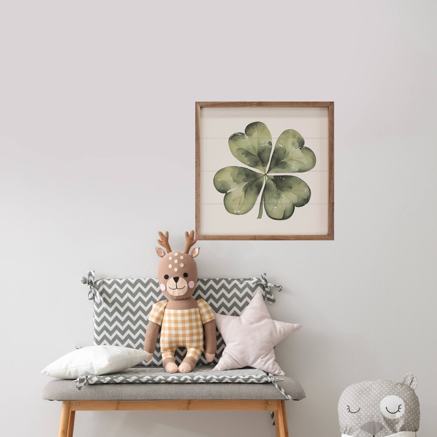 Lucky Four Leaf Clover - 12"x12"