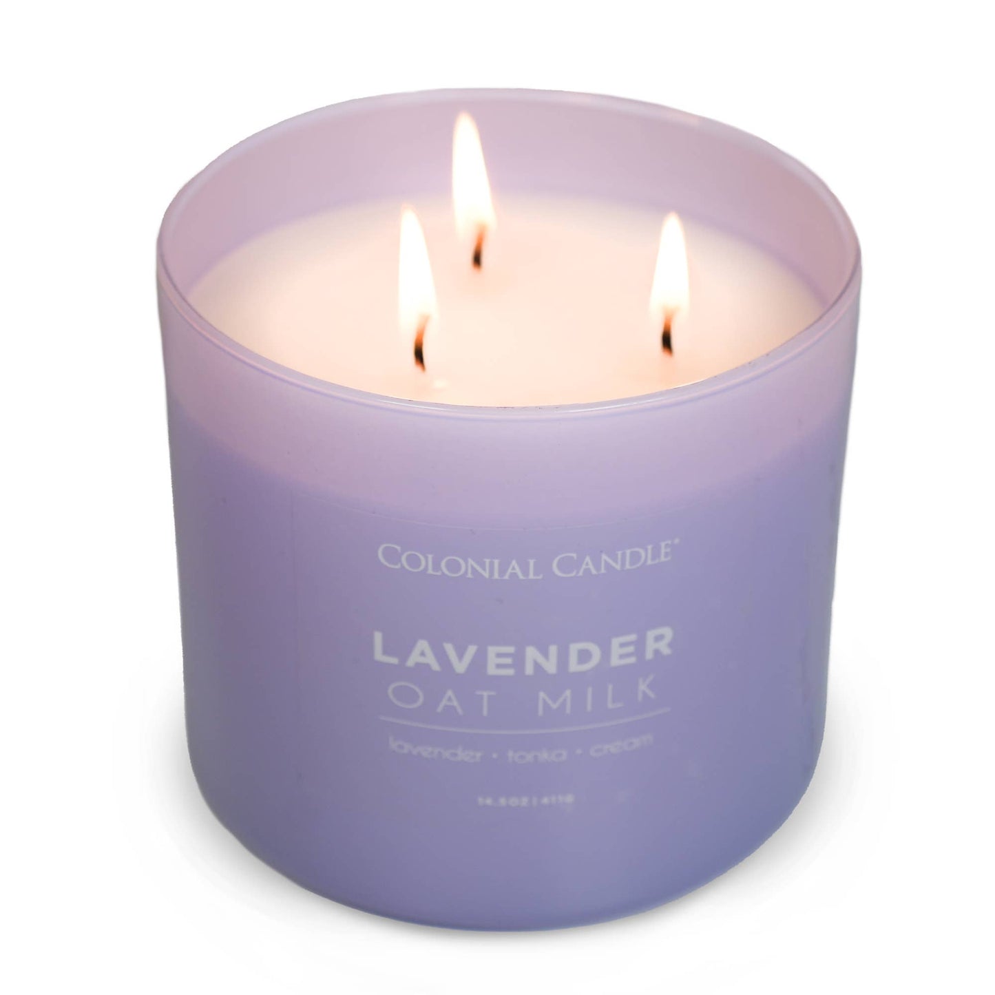 Lavender Oat Milk Scented Jar Candle, Soy Blend Wax, 14.5oz