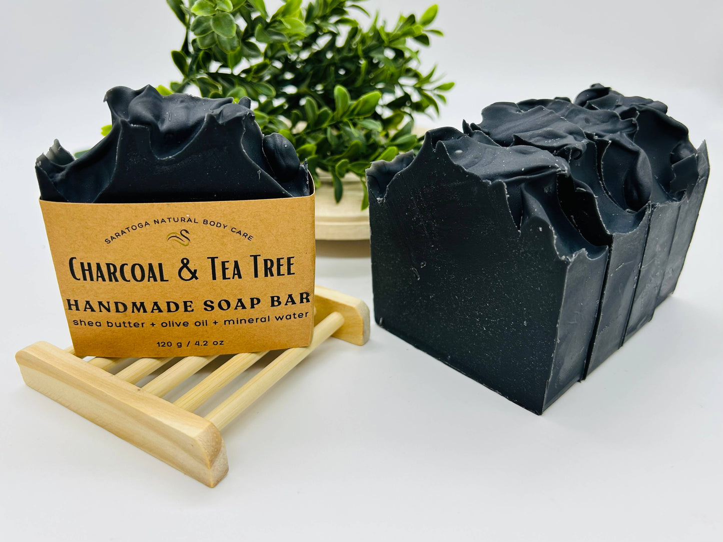 Charcoal Tea Tree Handmade Soap Bar - 4.2oz