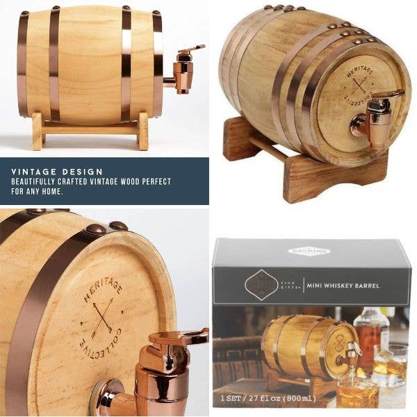 Mini Whiskey Barrel Set - 27oz