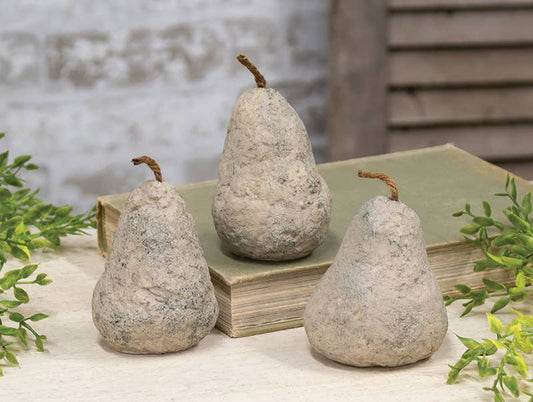 Decorative Cement Pear - 4.25"