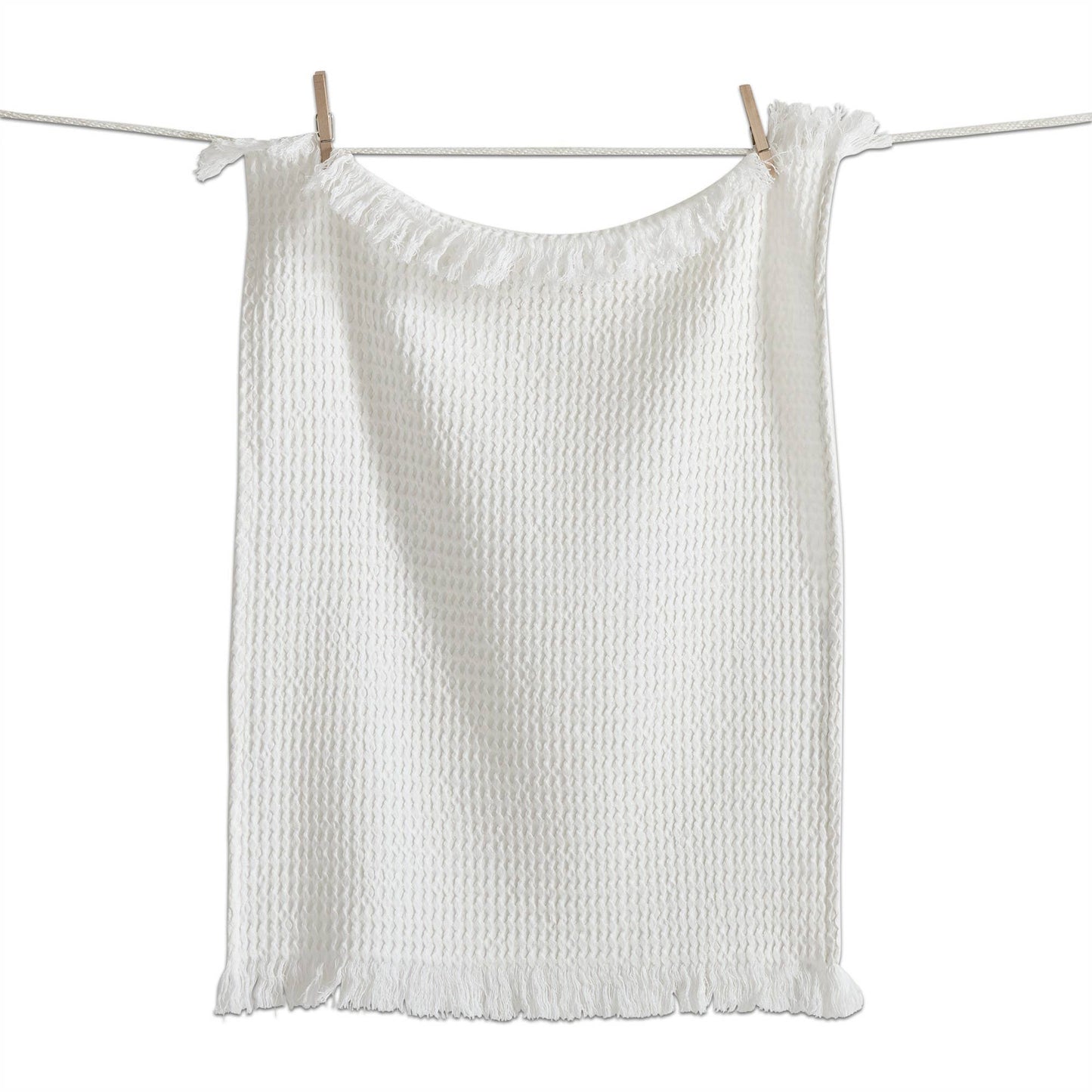 White Waffle Weave Dishtowel, 100% Cotton