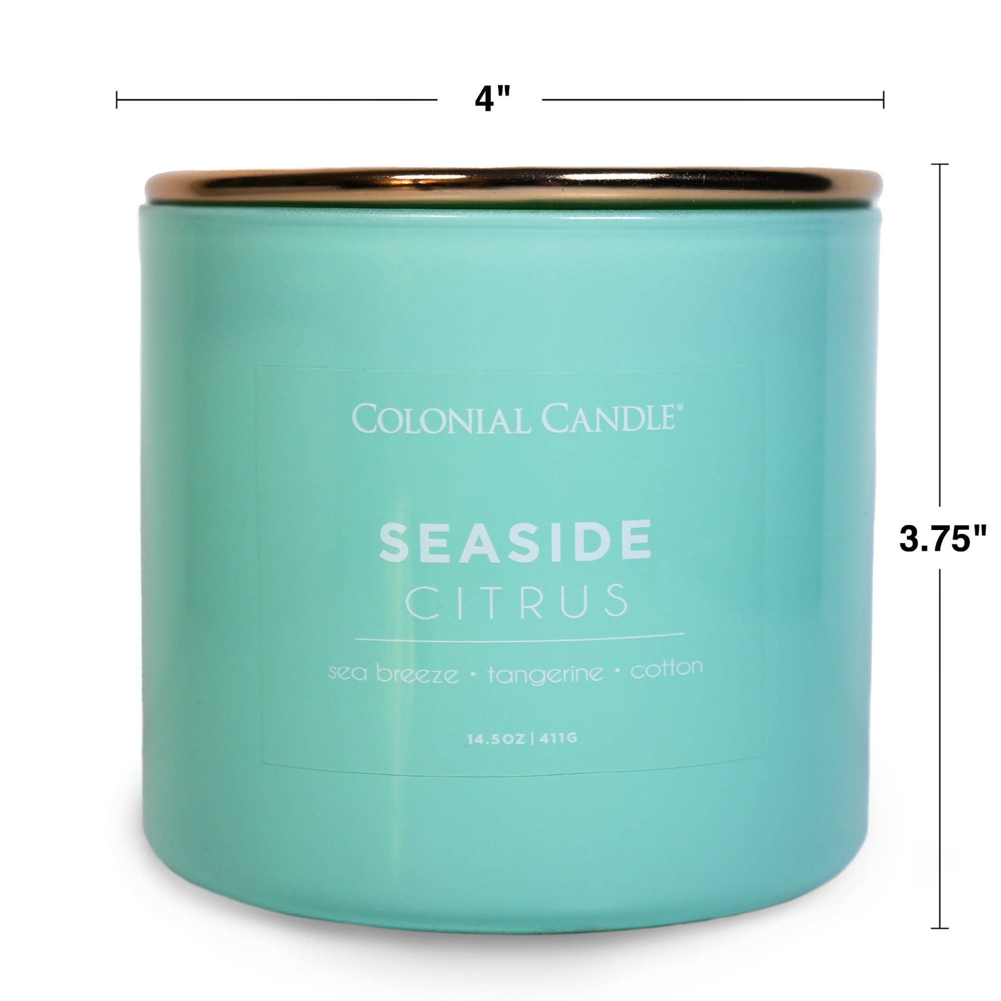 Seaside Citrus Scented Jar Candle, Soy Blend Wax, 14.5oz
