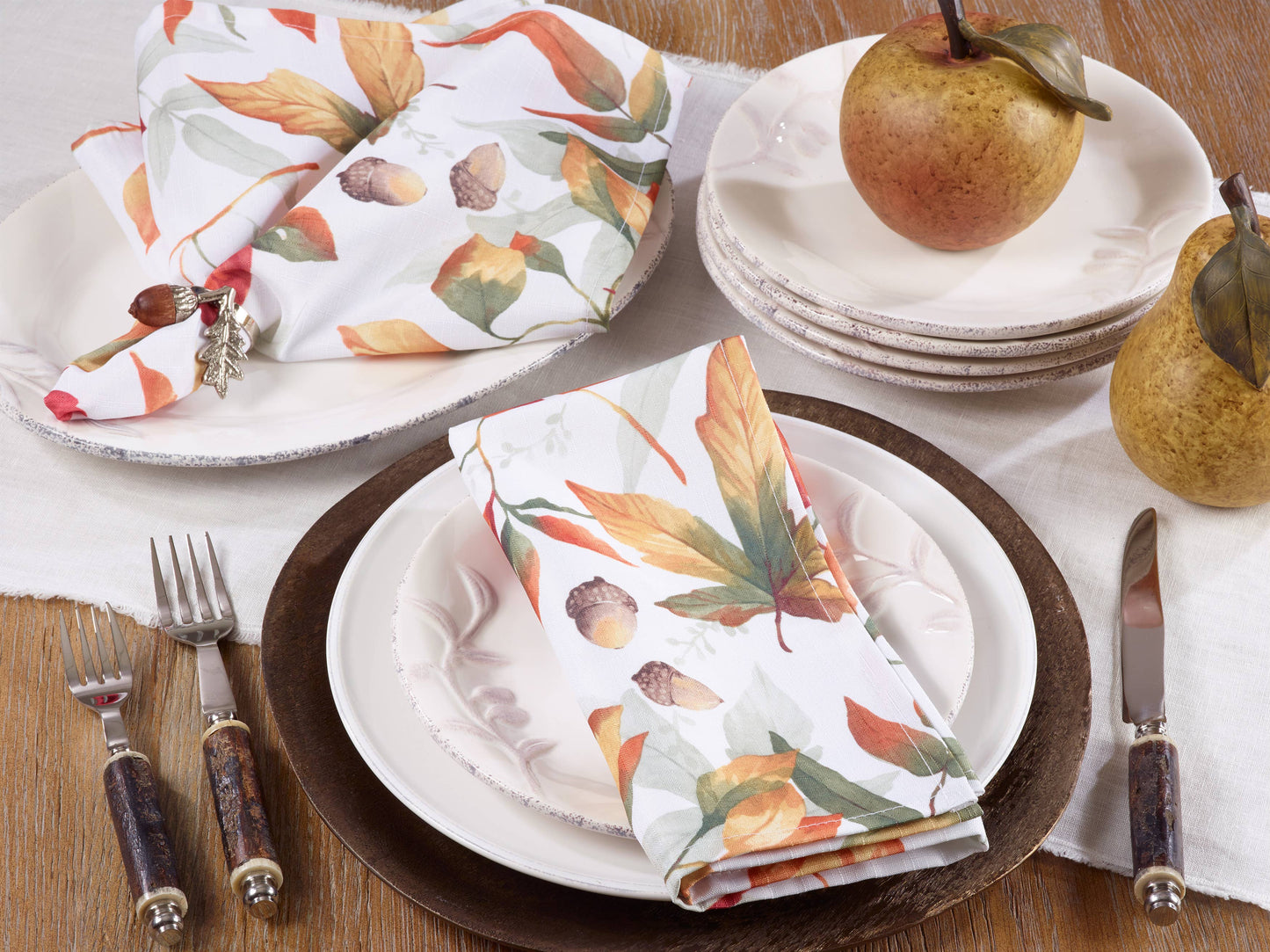 Fall Leaf Napkins, Set of 4 - 20"