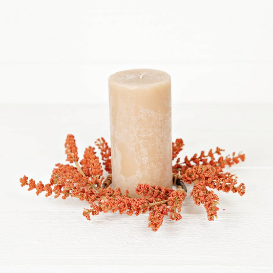 Pumpkin Millet Berry Heather Candle Ring - 3.5"