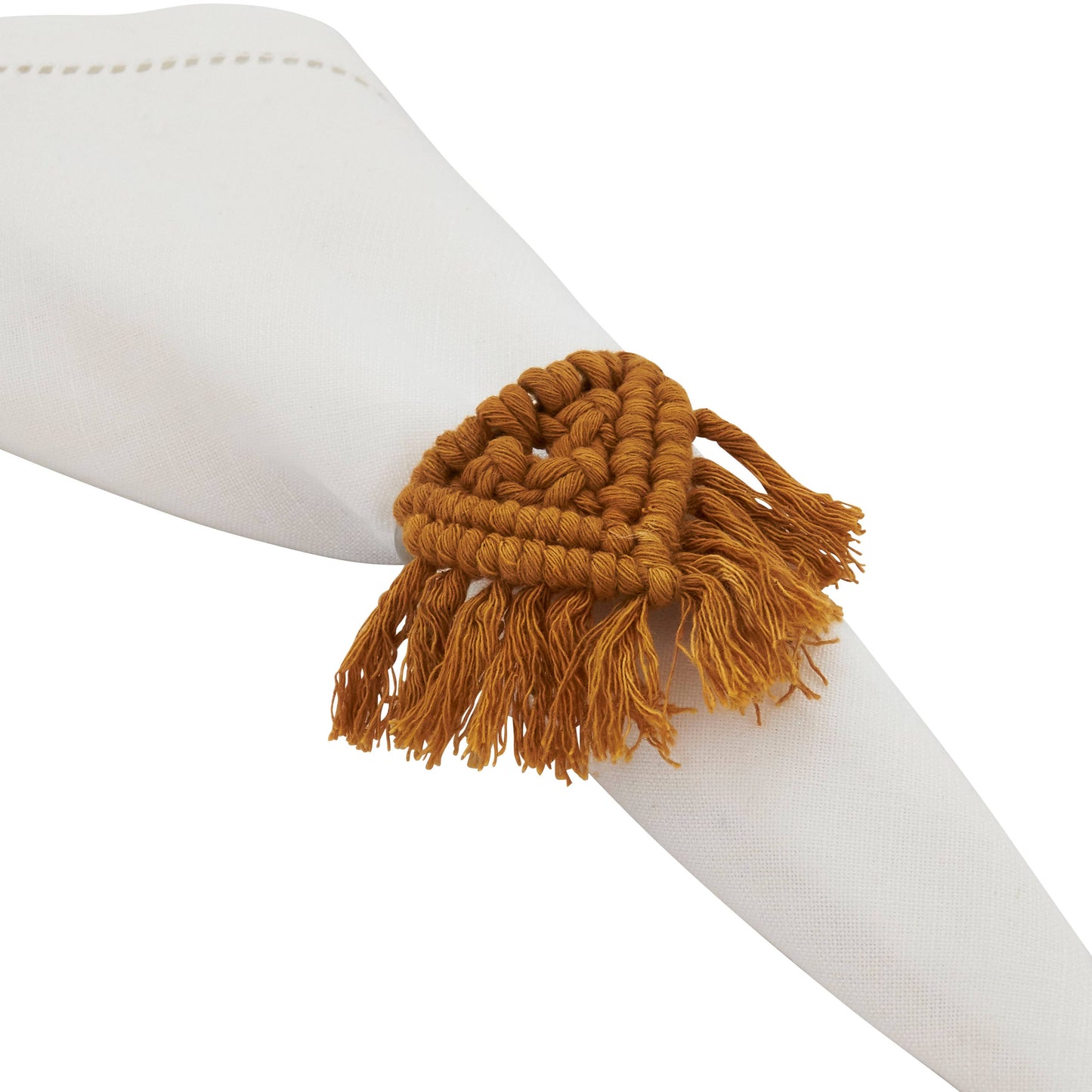 Terracotta Braided Napkin Rings - Set of 4