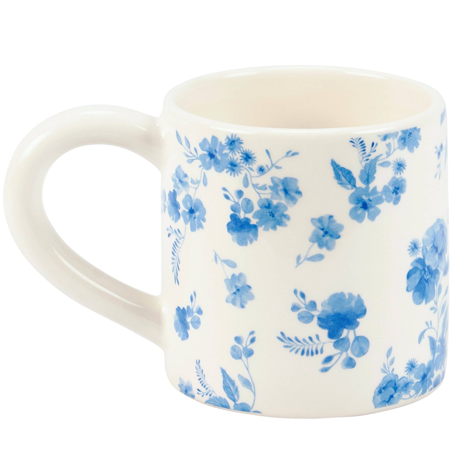 Blue Floral Rabbit Mug - 20oz