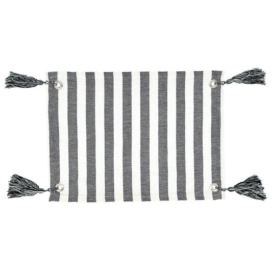 Striped Tassel Placemat - 14"x20"
